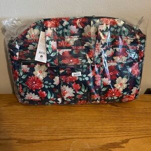 NWT Lug airbus air bus 2 bloom revival overnight floral carryon bag tote